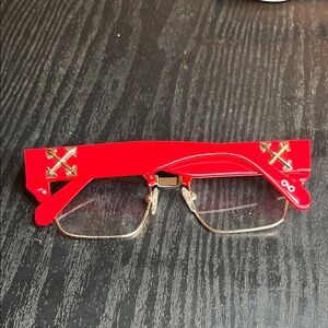 Acetate Red Square Glasses